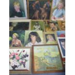 June Canning Barker - A quantity of 1960's and later oils on board, mainly portraits, together