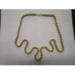 A 9ct gold rope twist necklace