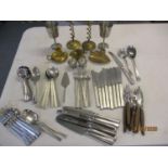 A Retro Viners Studio 'Bark' part cutlery service, together with Retro stainless steel items and a