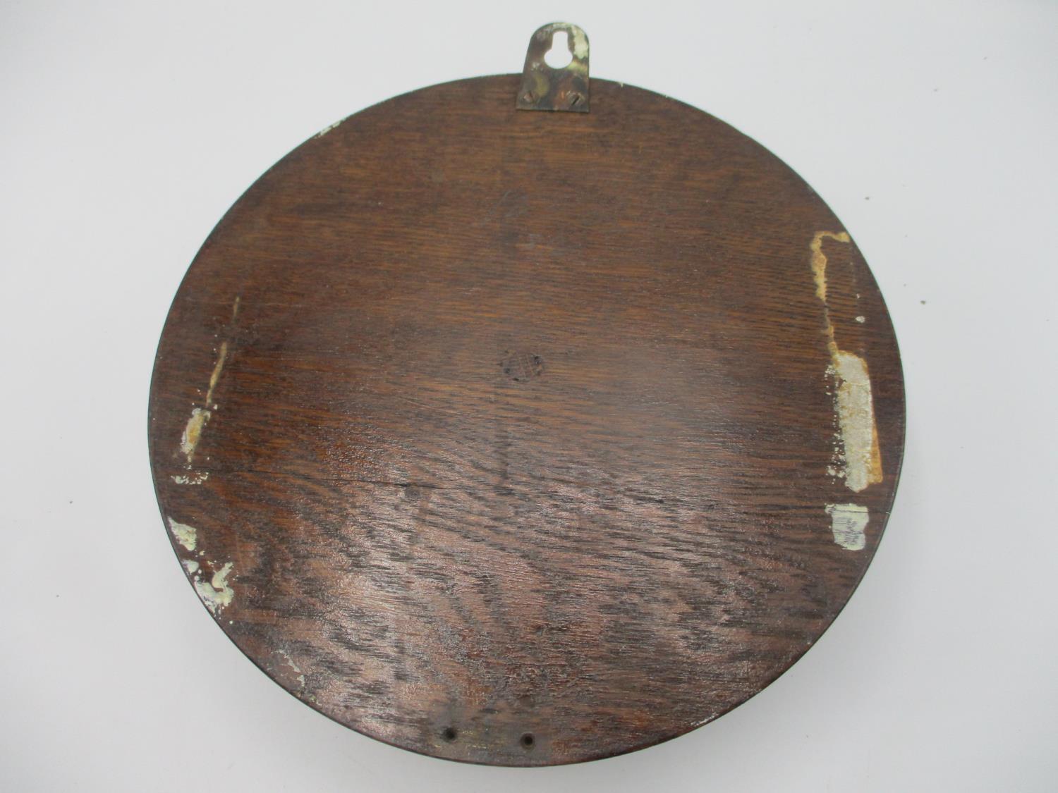 An early 20th century ships clock in an oak rope twist case, the dial having Roman numerals and a - Image 3 of 3