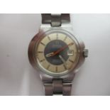 An Omega Dynamic automatic ladies, stainless steel wristwatch circa 1970, the dial having baton