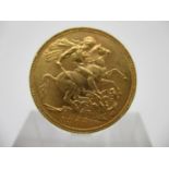 A George V gold full sovereign with St George to the obverse 1903