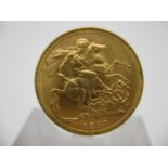 A Victorian gold full sovereign with St George to the obverse 1899
