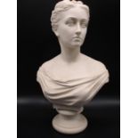 A Copeland Art Union of London parian bust of Princess Louise after Mary Thornycroft, with her