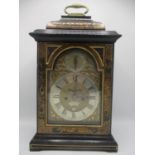 A mid 18th century bracket clock by Thomas Gardner, London, a bell top Japanned case