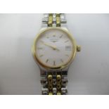 A Longines Les Grandes Classiques quartz ladies, stainless steel and gold plated wristwatch having