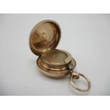 An Edwardian 9ct gold sovereign case with initials engraved to the lid, 31g total