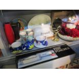 Kitchen items to include a bread bin and mixed household items
