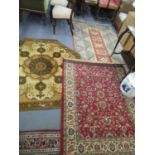 A group of three rugs to include a Belgium octagonal shaped rug