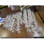 A selection of cut table glass, British and Bohemian, to include Webb Corbett drinking glass, a