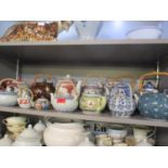 A mixed lot of modern oriental and English teapots