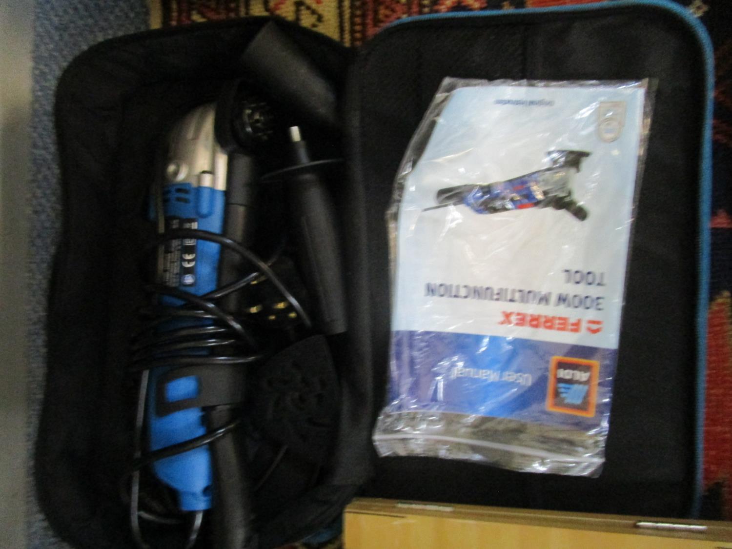 Tools to include a Ferrex 300w multifunction tool, a boxed 5 litre timber sprayer and other items - Image 6 of 10