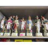 Eight ceramic Napoleonic figures to include Napoleon