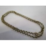 A 9ct gold round link necklace 8.9g