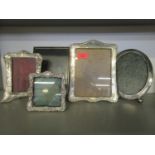 A group of early 20th century silver, silver plated and metal photographic frames