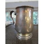 A George V silver Christening mug, engraved initials to the front, London 1935, weight 192.6g