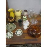 Decorative and domestic ceramic and glassware to include Jersey Pottery, Studio Potter and other