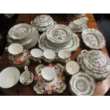 A Coalport Indian Tree pattern part dinner service, together with a New Chelsea part teaset