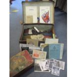 Items belonging to WW2 RAF Airman Eric Dobson all housed within a small leather suitcase, the