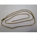 A 9ct gold box link necklace 5.5g