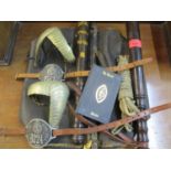 A Berks Special Constabulary baton and one other, a Gladstone bag and other items of interest to