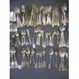 A quantity of silver plated cutlery and flatware to include French and monogrammed items