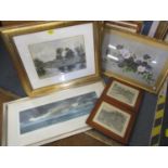 Late 19th/early 20th century pictures to include Frank Thompson - a river scene, a still life oil