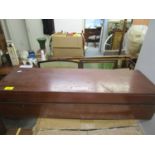 A 19th century mahogany cased drawing implements box with fitted interior and a selection of