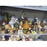 Sadler vegetable storage jars, together with mixed models of animals to include a Royal Crown