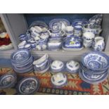 Mixed 20th century blue and white ceramic tableware