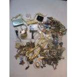 Costume jewellery to include necklaces, brooches, earrings and other items