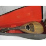 A F De Mureda Napoli mandolin in a case