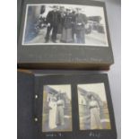 Two small photo albums containing WWI photographs of military personnel 1914, moon photographs