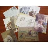 Victorian watercolours and etchings two monogrammed and dated Sept 1859 with a photograph and