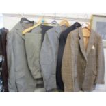 A John G Hardy tweed blazer and mixed gents clothing, pre 2000 to include two Chamberlain and