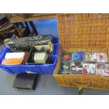 A hamper containing approximately one hundred and sixty CDs, together with a quantity of filming and