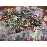 A large collection of vintage buttons to include early to mid 20th century plastic buttons, hand