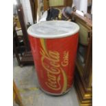 A retro Coca Cola fridge fashioned as a can, without cable ( did not meet the pat testing