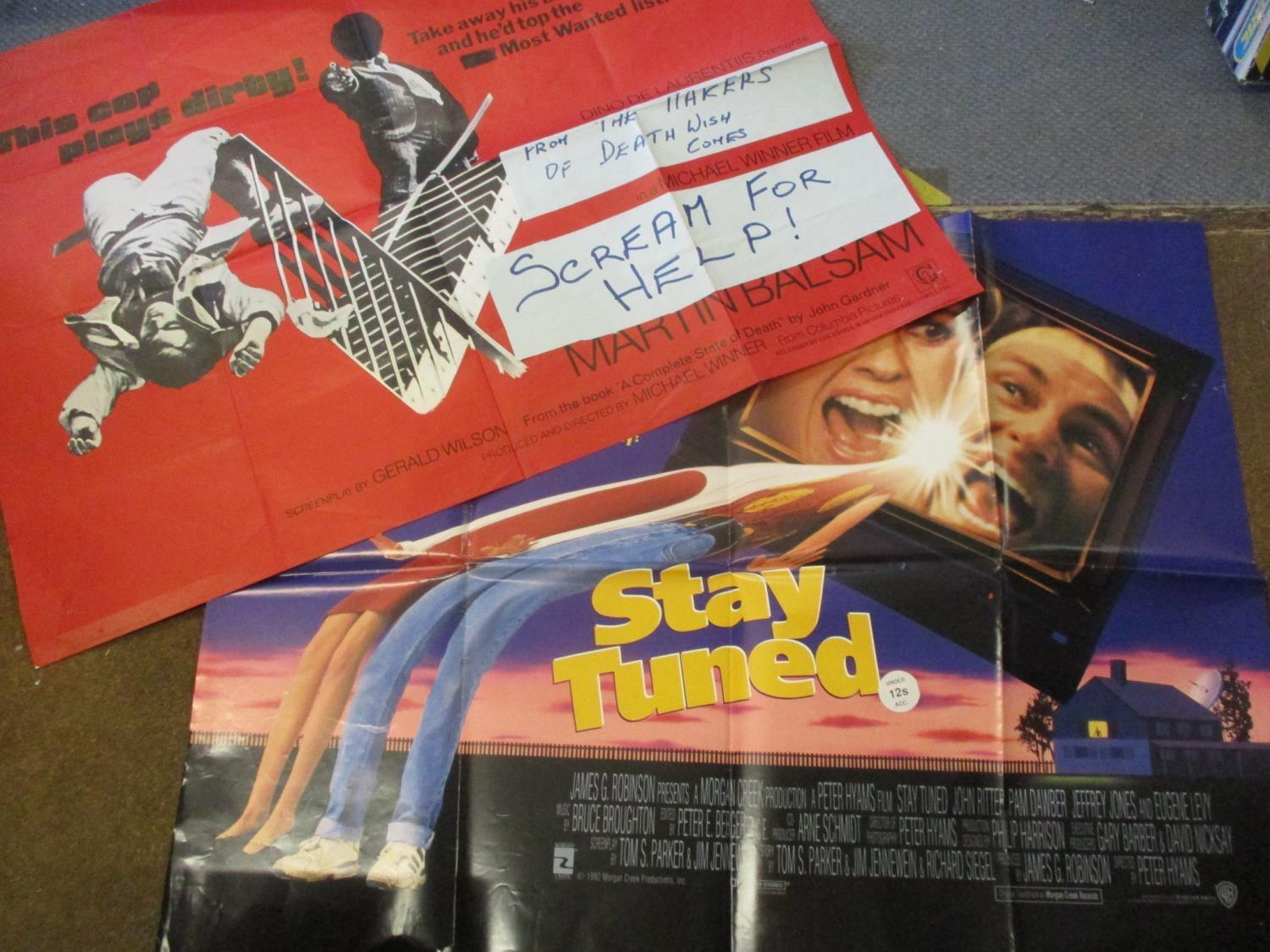 A collection of UK Quad film posters, mainly 1980s and 1990s originals, approximately 75