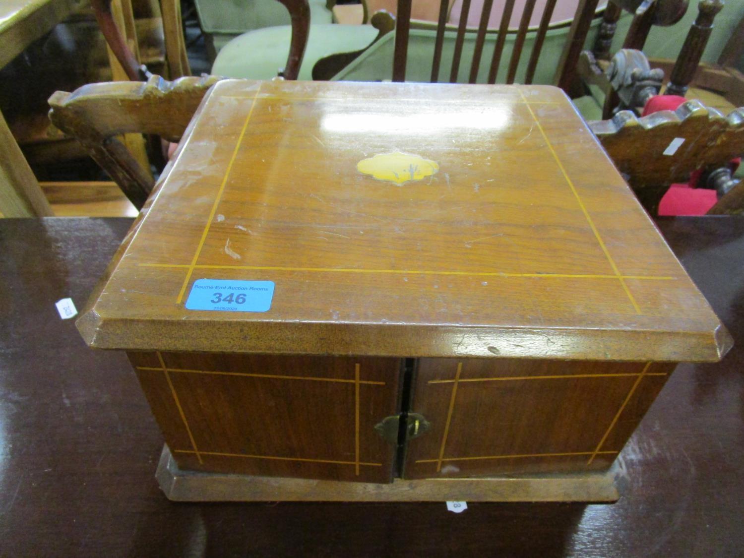 A Victorian walnut cased canteen of silver plated cutlery, three drawers containing a front set with - Image 6 of 7