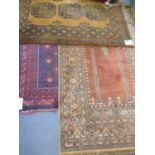 An early 20th century Anatolian silk on cotton carpet, together with a wall hanging 170cm x 100 cm