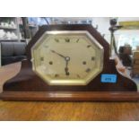 A walnut cased Mappin & Webb mantle clock