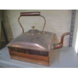 An Arts & Crafts large copper kettle, 12" h