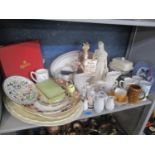 Mixed 20th century ceramics to include meat platters, a Spode Rosa & Salvia bone china plate No.4 in