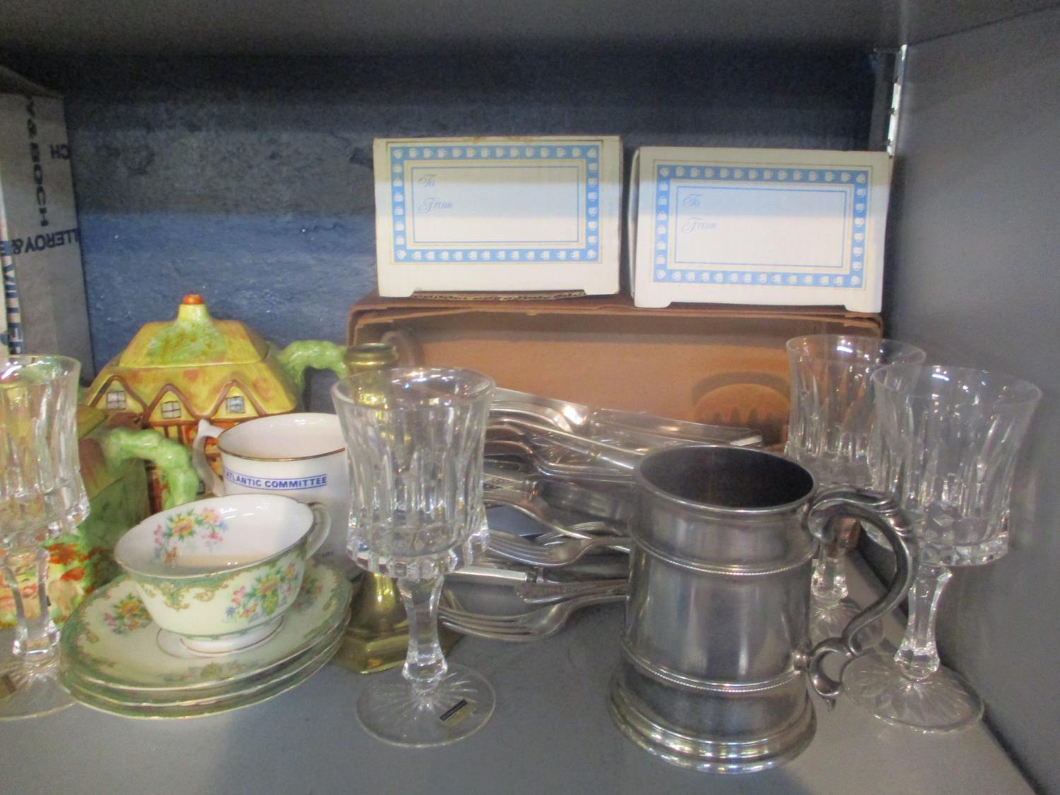 A mixed lot to include Villeroy & Boch glassware, silver plated cutlery, Noritake china and other - Image 2 of 3