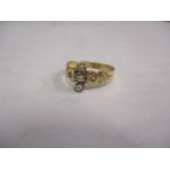 A Victorian 18ct gold and seed pearl ring, total weight 1.4g