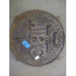 A cast iron Aerated Bread Co plaque