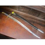 A mid 19th century British pattern Enfield Rifle sword bayonet by Carl Reinhard Kirschbaum