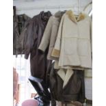 A gents vintage Original Shearing sheepskin coat in the style of a flying jacket, size small,