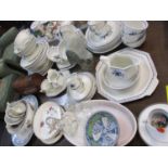 An Adams Baltic part dinner service, Royal Worcester Evesham items, mixed ceramics and glass,